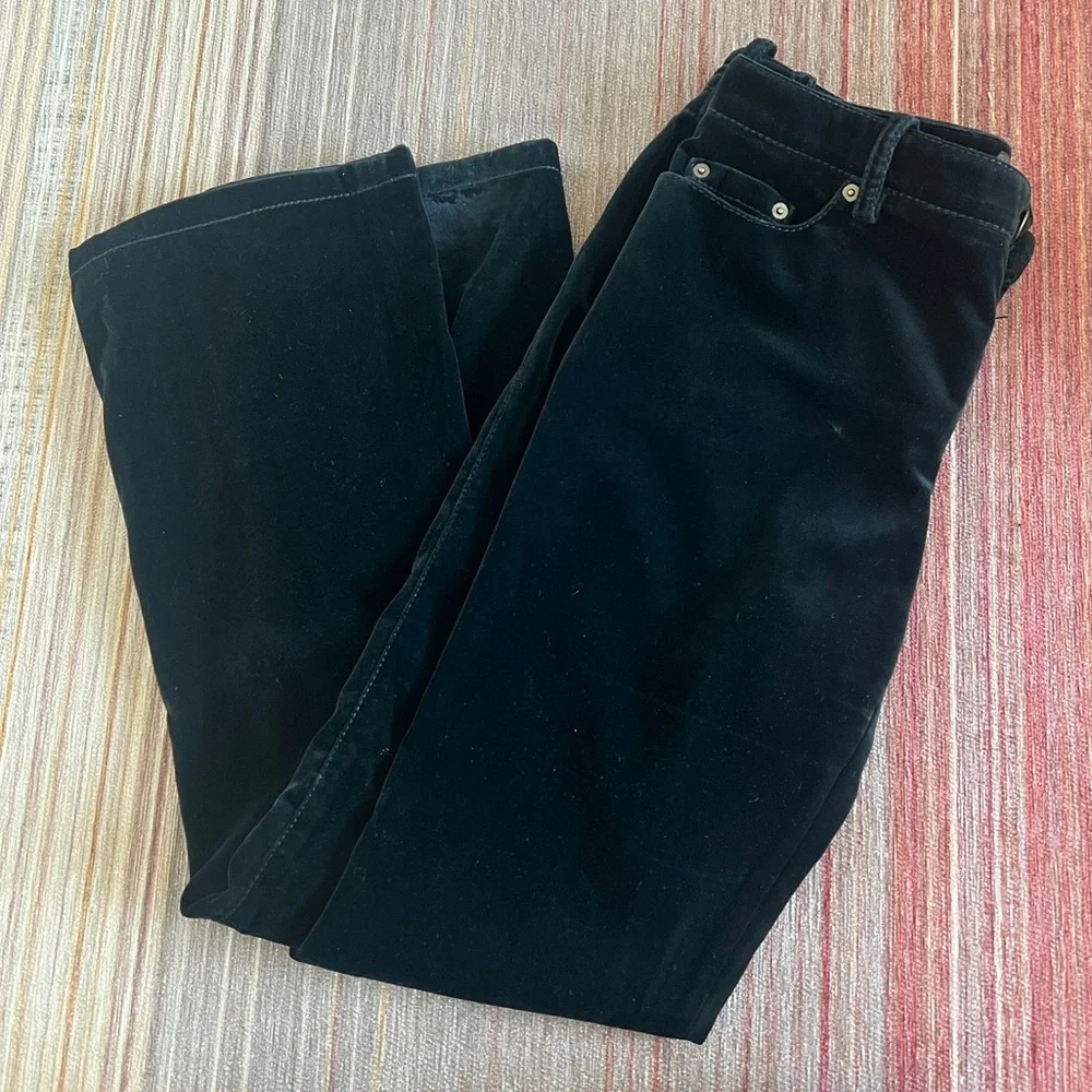 Louis Vuitton Black Velvet Flare Pants - Picture 1 of 16